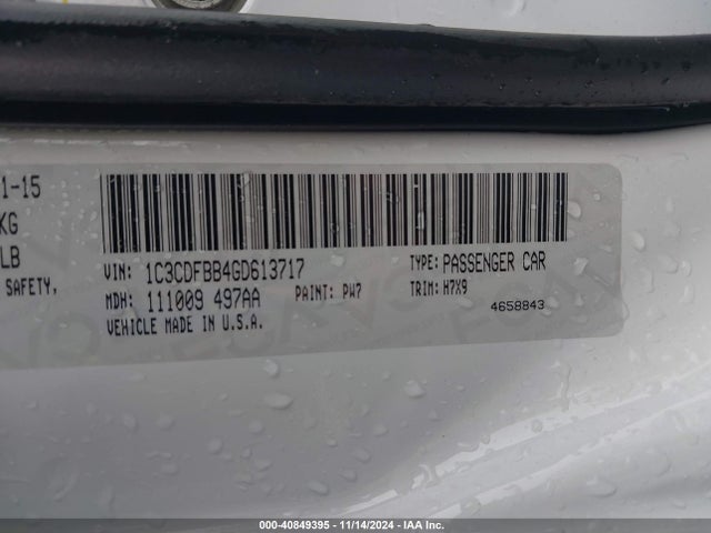 Dodge DART SXT 2016 1C3CDFBB4GD613717 Image 9