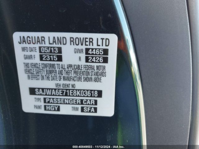 SAJWA6E71E8K03618 Jaguar F-Type