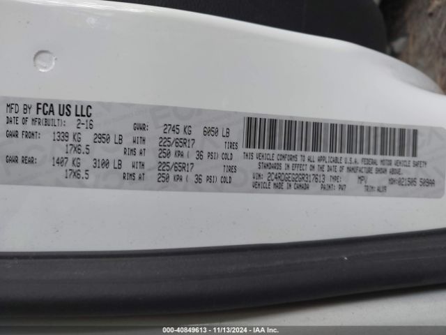 2C4RDGEG2GR317613 Dodge Grand Caravan R/t
