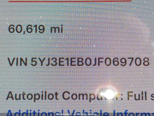 5YJ3E1EB0JF069708 Tesla Model 3 Long Range/performance