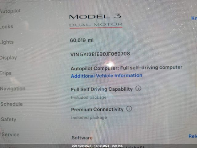 5YJ3E1EB0JF069708 Tesla Model 3 Long Range/performance