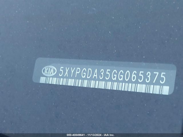 5XYPGDA35GG065375 KIA Sorento 2.4l Lx