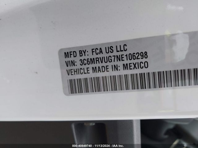 2022 RAM PROMASTER 3500 3C6MRVUG7NE106298 Photo 8