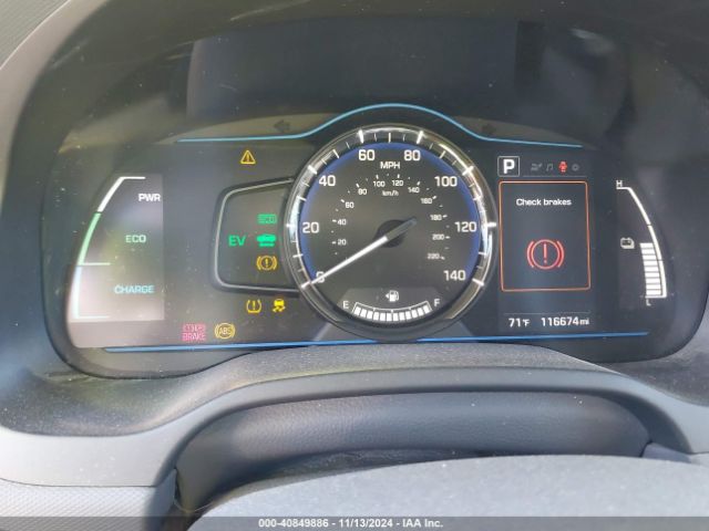 KMHC65LC3HU030544 Hyundai Ioniq Hybrid Blue