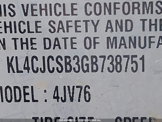 KL4CJCSB3GB738751 Buick Encore Leather