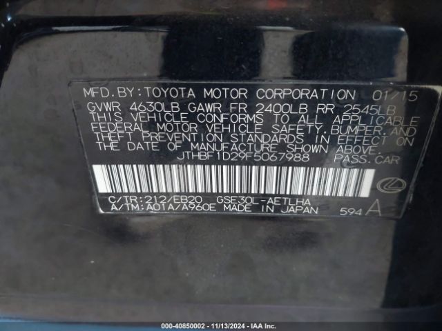 JTHBF1D29F5067988 Lexus IS 250