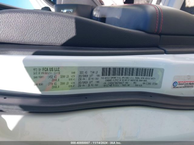 1C4SDHCT8HC724417 Dodge Durango R/t Rwd
