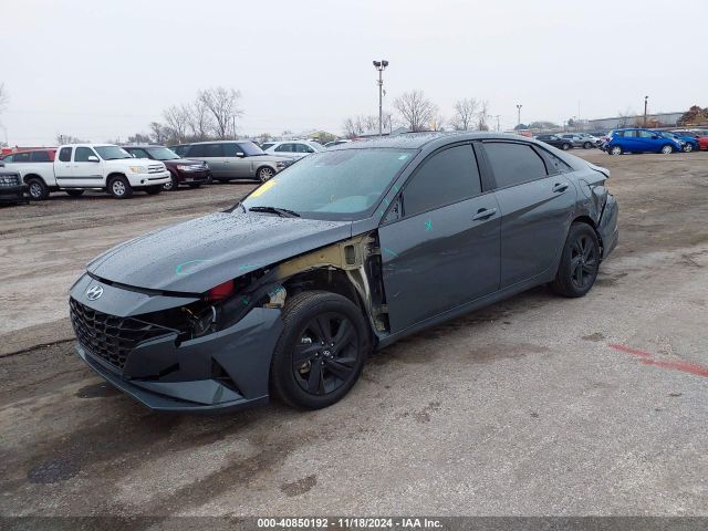 KMHLM4AJ3PU082806 Hyundai Elantra Hybrid Blue