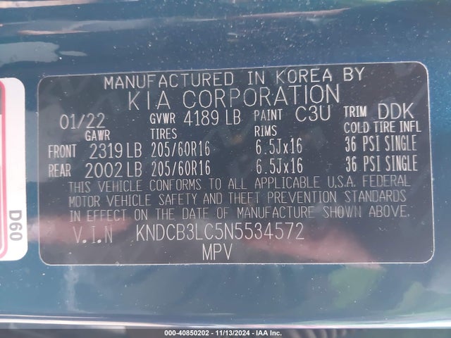 KIA Niro Lxs 2022 KNDCB3LC5N5534572 Image 9