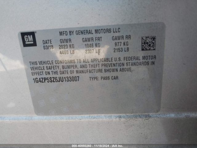 1G4ZP5SZ6JU133007 Buick Lacrosse Essence