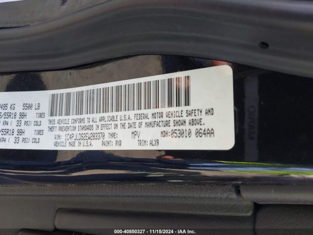 1C4PJLDS2EW283370 Jeep Cherokee Limited