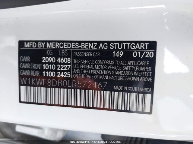 W1KWF8DB0LR572467 Mercedes-Benz C 300