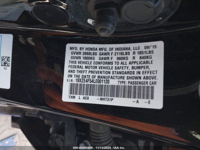19XZE4F54LE001120 Honda INSIGHT EX