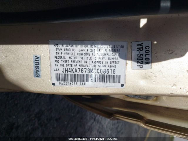 1991 ACURA LEGEND JH4KA7673MC008616 Photo 8