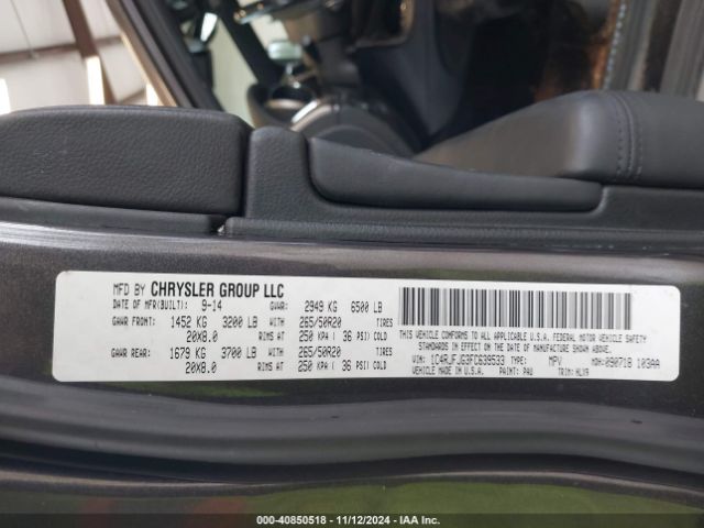 1C4RJFJG3FC639533 Jeep Grand Cherokee Summit