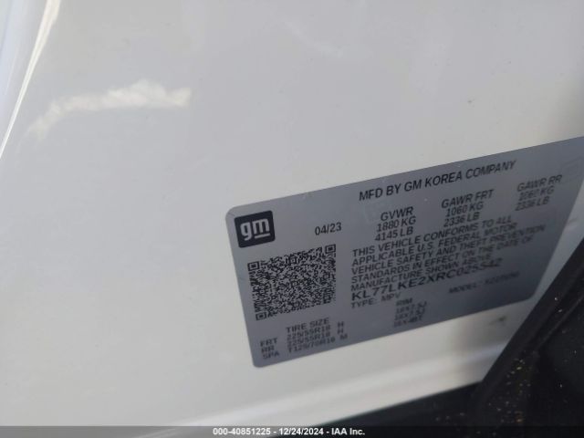 KL77LKE2XRC025542 Chevrolet Trax Fwd Activ
