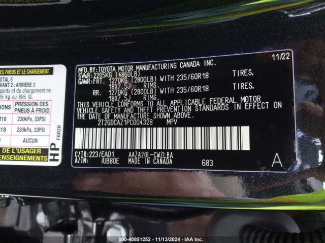2T2GDCAZ1PC004328 Lexus Nx 250 Premium