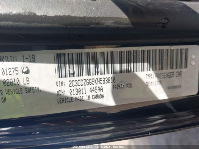 2C3CDZGG5KH583810 Dodge Challenger Sxt Awd