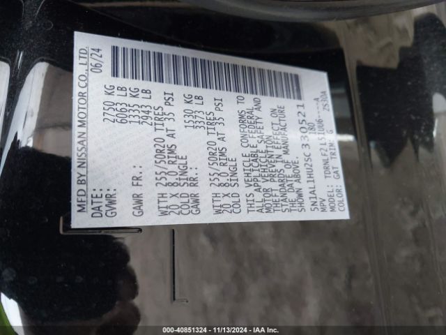 5N1AL1HU2SC330521 Infiniti Qx60 Autograph Awd