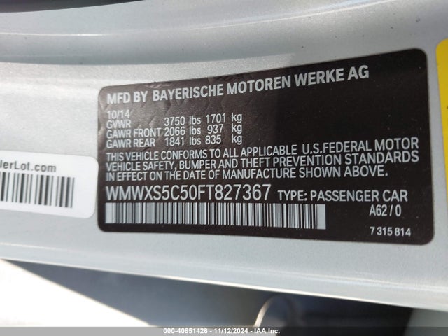 2015 MINI HARDTOP WMWXS5C50FT827367 Photo 8