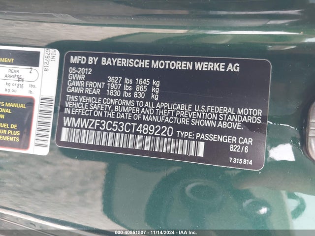 2012 MINI COOPER CLUBMAN WMWZF3C53CT489220 Photo 8