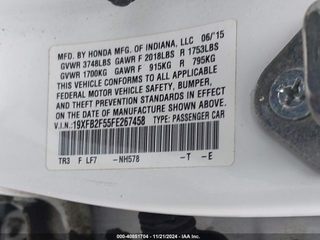 19XFB2F55FE267458 Honda Civic Lx