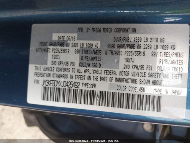 JM3KFBDMXJ0425492 Mazda Cx-5 Grand Touring