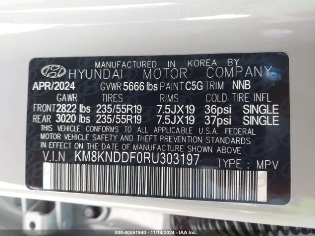 KM8KNDDF0RU303197 Hyundai Ioniq 5 Sel