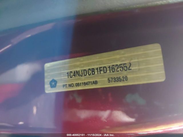 1C4NJDCB1FD162552 Jeep Compass Limited