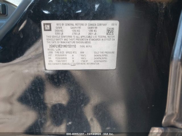2GKFLVE31H6153110 GMC Terrain Denali