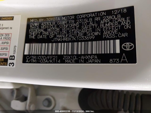 Toyota C-HR XLE 2019 JTNKHMBX7K1033699 Image 9