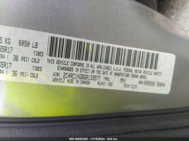 2016 CHRYSLER TOWN & COUNTRY 2C4RC1HG8GR133577 Photo 8