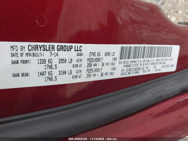 2C4RC1CG0ER461192 Chrysler Town & Country Touring-l