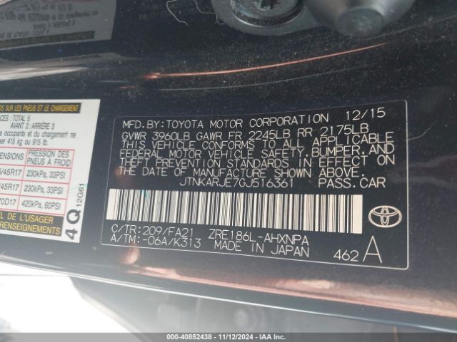 JTNKARJE7GJ516361 Scion IM