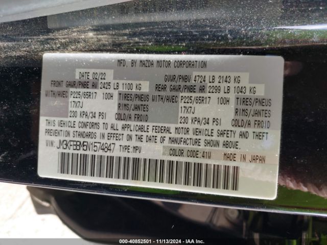JM3KFBBM5N1574847 Mazda Cx-5 2.5 S Select