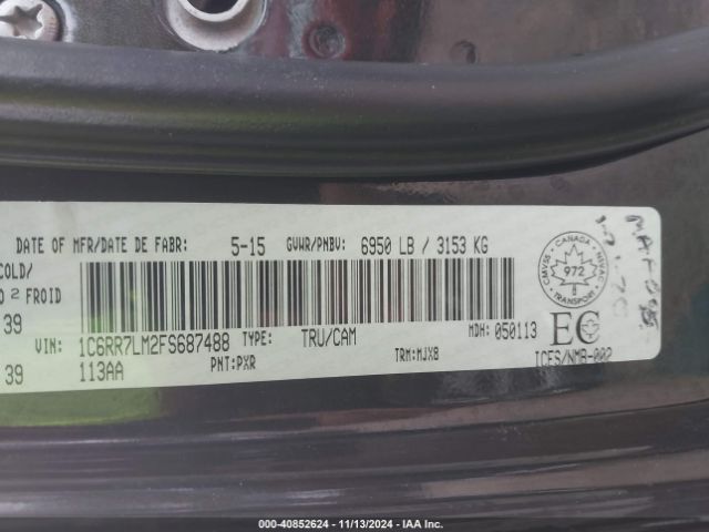 1C6RR7LM2FS687488 RAM 1500 Slt