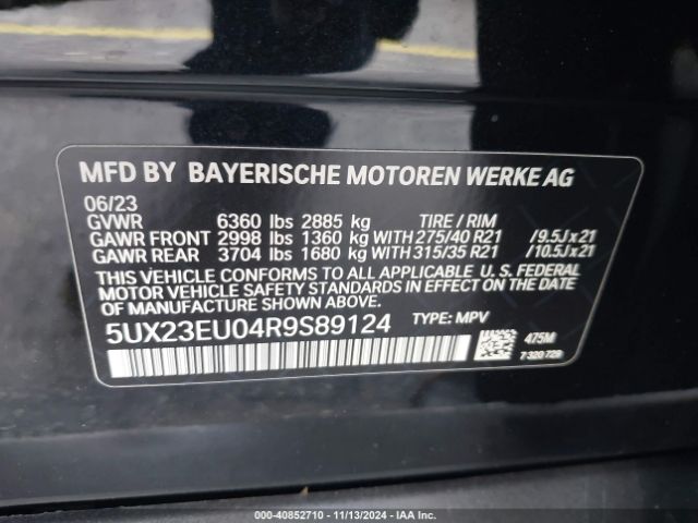5UX23EU04R9S89124 BMW X5 Xdrive40i