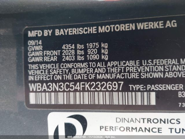 WBA3N3C54FK232697 BMW 428i