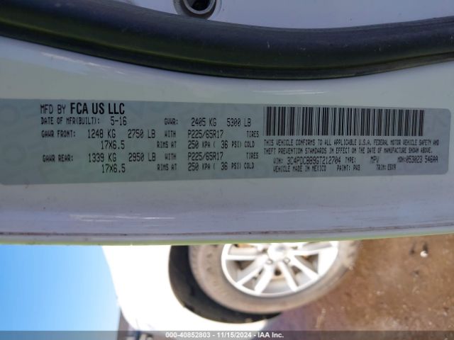 3C4PDCBB9GT212704 Dodge Journey Sxt
