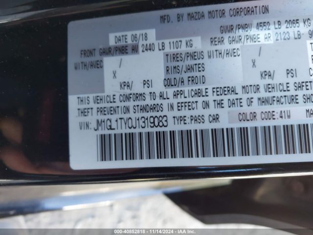 JM1GL1TY0J1319083 Mazda Mazda6 Grand Touring