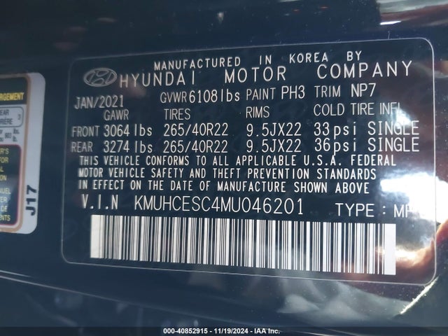 Genesis Gv80 3.5t Awd 2021 KMUHCESC4MU046201 Image 9