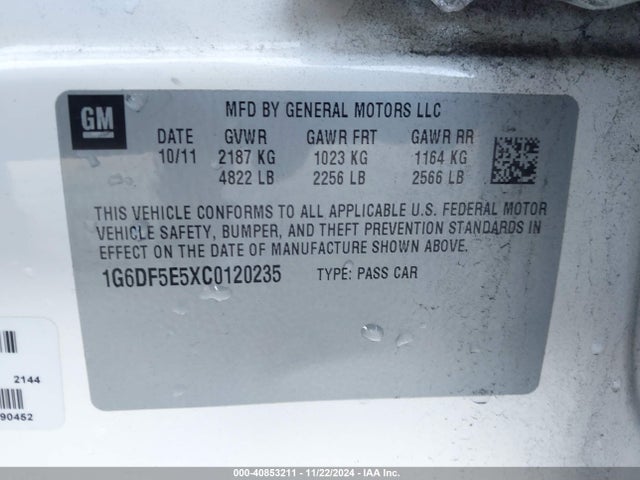 2012 CADILLAC CTS 1G6DF5E5XC0120235 Photo 8