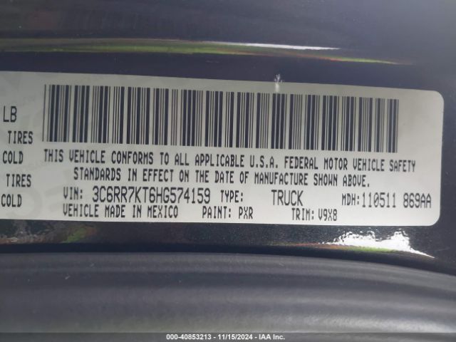 3C6RR7KT6HG574159 RAM 1500 Express  4x4 5'7 Box
