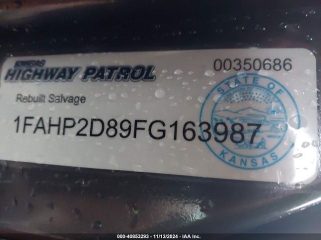 1FAHP2D89FG163987 Ford TAURUS SE