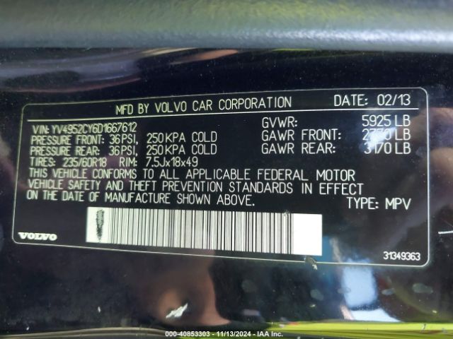 2013 VOLVO XC90 YV4952CY6D1667612 Photo 8