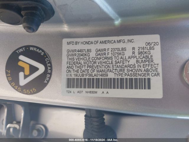 19UUB1F56LA014859 Acura Tlx Tech Package