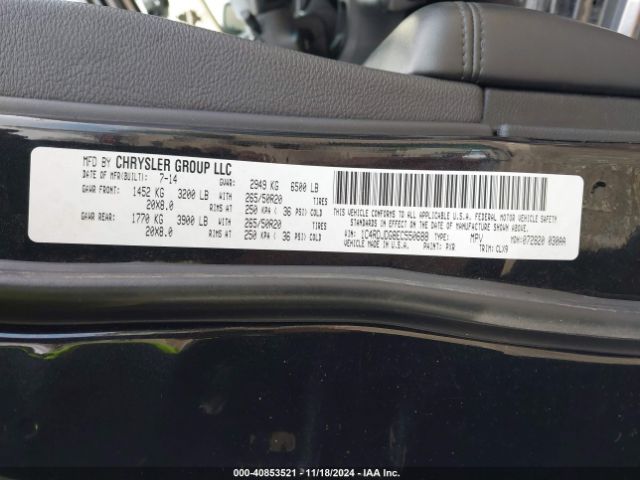 1C4RDJDG8EC550688 Dodge DURANGO LIMITED