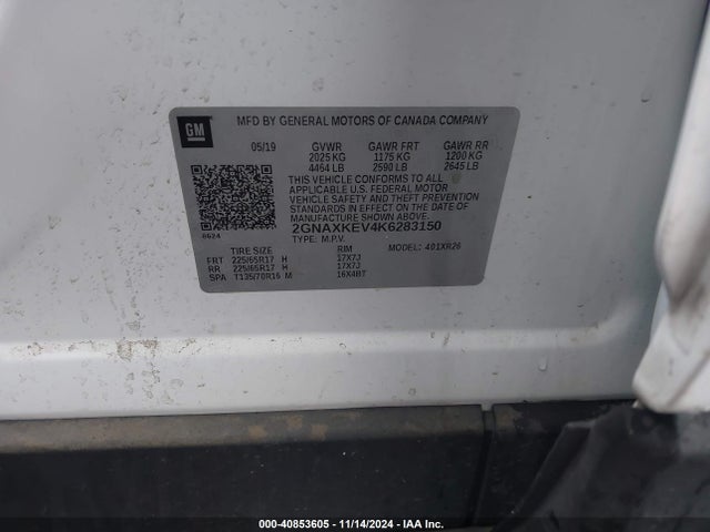 Chevrolet EQUINOX LT 2019 2GNAXKEV4K6283150 Image 9