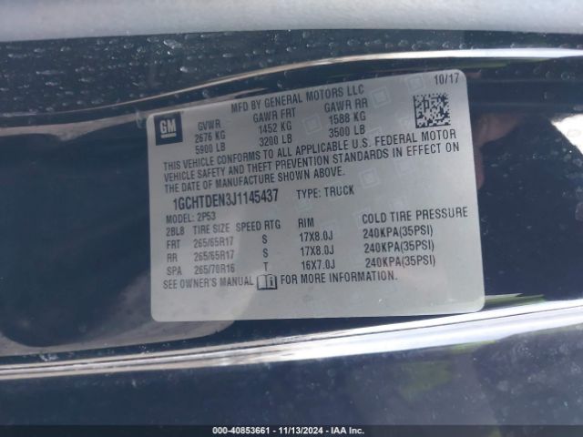 1GCHTDEN3J1145437 Chevrolet Colorado Z71