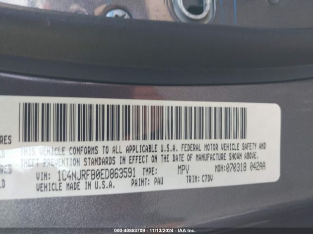 1C4NJRFB0ED863591 Jeep Patriot Latitude